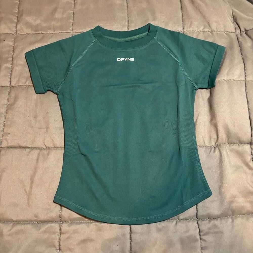 Dfyne Women's Green and Blue Shorts